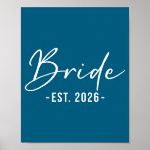 Bruid est 2026 bijpassende voorbereiding bruid bru poster