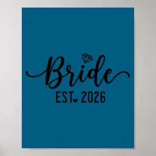 Bruid est 2026 bruid en bruidegom 2026 bijpassend poster