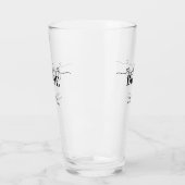 Bruid Fancy Script met Harten Bruiloft Glas (Links)