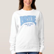BRUID Faux Glitter Varsity Verlovings Bruidsjurk