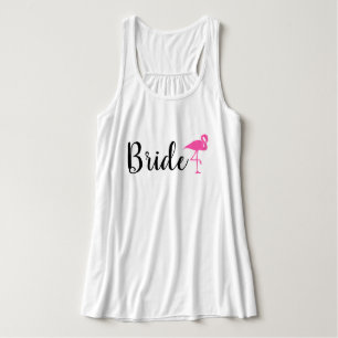 "Bruid" Flamingo Trouwtank Tanktop