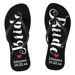 Bruid Gepersonaliseerde bruiloft Kies uw kleur Teenslippers