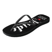 Bruid Gepersonaliseerde bruiloft Kies uw kleur Teenslippers (Schuin)