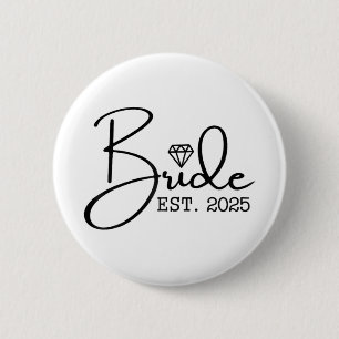 Bruid Geschat 2025 Gehuwd Huwelijk Bruidsfeest Bac Ronde Button 5,7 Cm