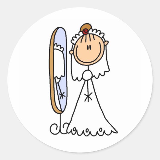 Bruid Getting Ready voor de bruiloft Sticker (Voorkant)