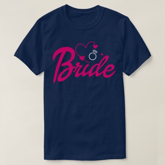 Bruid Gift Bruiloft Aankondiging Verloving Funny B T-shirt (Design voorkant)