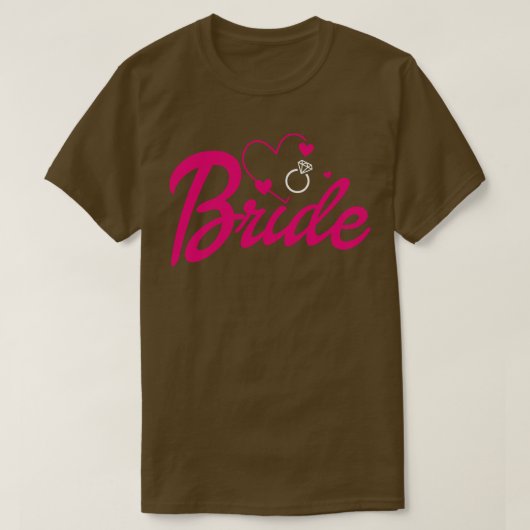 Bruid Gift Bruiloft Aankondiging Verloving Funny B T-shirt (Design voorkant)