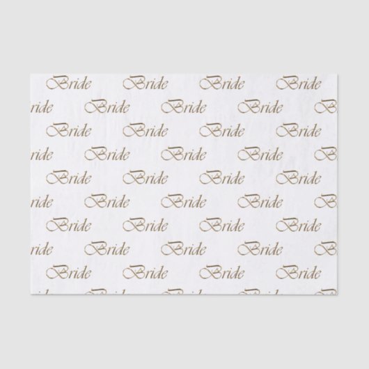Bruid gouden script calligrafie patroon elegant ch tissuepapier (Voorkant)