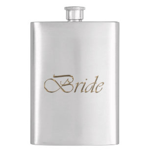 Bruid, gouden script elegante chique vrijgezellenf flacon