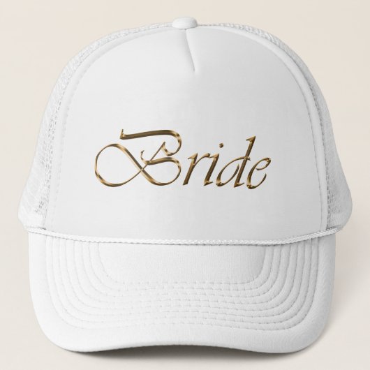 Bruid, gouden script Hen Party Trucker Pet (Voorkant)