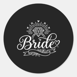 Bruid Grappig Bachelorette Bruiloft Verliefd Ronde Sticker