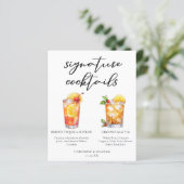 Bruid Groom Beach bruiloft handtekening cocktails  (Staand voorkant)