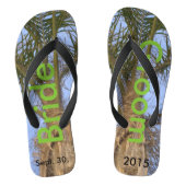 Bruid Groom Palm Trees Blue Sky Teenslippers (Voetbed)