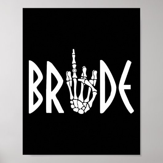 Bruid Groom Skeleton Gothic Wedding Verloving Hal Poster (Voorkant)