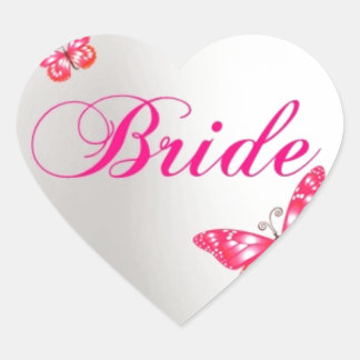 bruid hart sticker