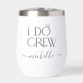 Bruid I Do Crew Aangepaste Naam Bruiloft Ring (Voorkant)