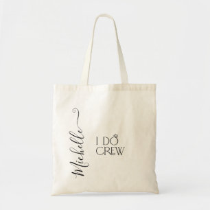 Bruid I Do Crew Aangepaste Naam Bruiloft Ring Tote Bag
