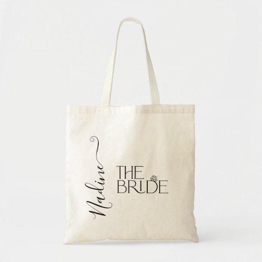 Bruid I Do Crew Aangepaste Naam Bruiloft Ring Tote Bag (Voorkant)