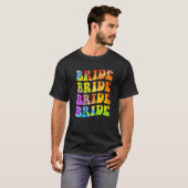 Bruid Ik Doe Bemanning Tie Dye Bachelorette Feest T-shirt (Voorkant volledig)