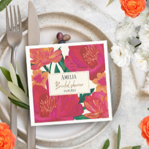 Bruid in bloei floraal Vrijgezellenfeest Tafeldeco Servet