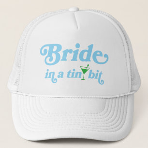Bruid in een tikkeltje kleine hoed hoed vrijgezell trucker pet