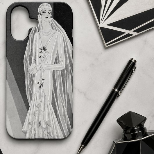 Bruid in Flapperstijl Case-Mate iPhone Case