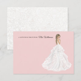 Bruid in Gown Vrijgezellenfeest Dank u kaart