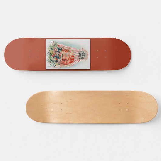 Bruid in het rood op Chinese bruiloft in Shanghai Skateboard (Horizontaal)