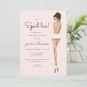 Bruid in Ondergoed Lace Lingerie Vrijgezellenfeest Kaart (Staand voorkant)