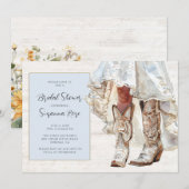 Bruid in trouwjurk Cowgirl laarzen in Kaart (Voorkant / Achterkant)