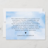 Bruid Is In De Wolken Bruidsfeestje Bedankkaart (Achterkant)