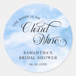 Bruid is op cloud negen Vrijgezellenfeest welkom Ronde Sticker