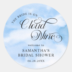 Bruid is op cloud negen Vrijgezellenfeest welkom Ronde Sticker