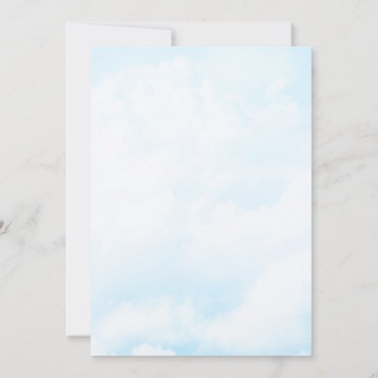 Bruid is op Cloud Nine Bachelorette uitnodiging (Achterkant)