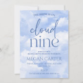 Bruid is op Cloud Nine Bachelorette Weekend Party Kaart (Voorkant)