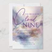 Bruid is op Cloud Nine Bachelorette Weekend Party Kaart (Voorkant)