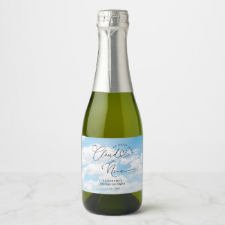 Bruid is op Cloud Nine Vrijgezellenfeest Sparkling Wijnetiket
