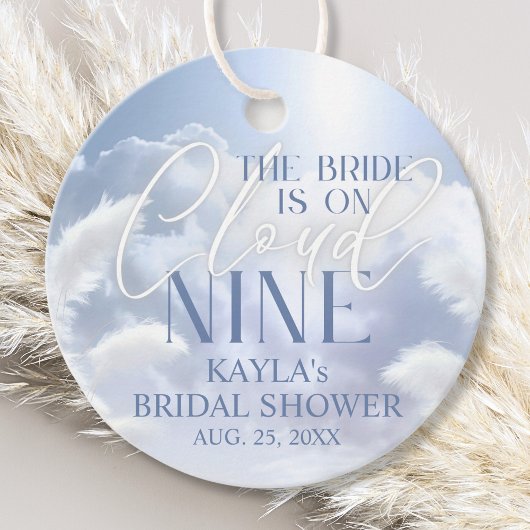 Bruid is op Wolk Zes 9 Pampas Bruiloft Feest Bedankjes Labels