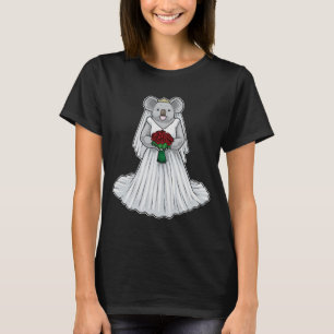 Bruid Koala Roze Bruiloft T-shirt