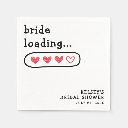 Bruid laadt bruidsfeest servet (Voorkant)