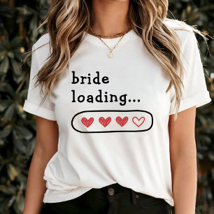 Bruid laadt rode harten t-shirt