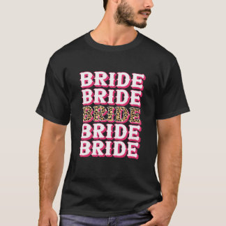Bruid Luipaard Rodeo Cowgirl Meisjesfeest Trouwjur T-shirt