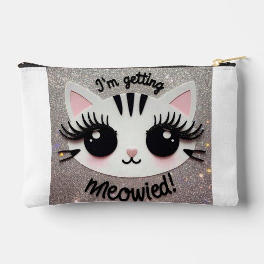 Bruid Make-up zakje, kat make-up tas (Achterkant)