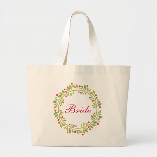 Bruid met bloemenkrans grote tote bag (Voorkant)