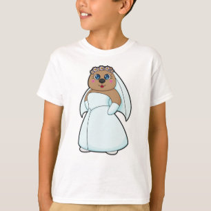 Bruid met bloemenkrans t-shirt