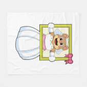 Bruid met bruidsjurk & fotolijstje.p fleece deken (Voorkant (Horizontaal))