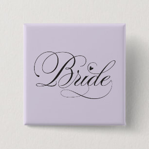 Bruid met hart vierkante button 5,1 cm