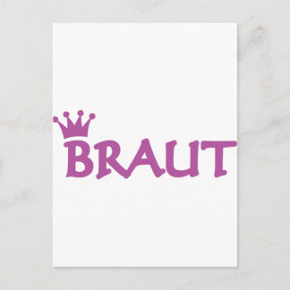 bruid met kroonpictogram briefkaart