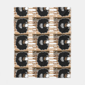 Bruid met melanine en Afro Fleece Deken (Voorkant)