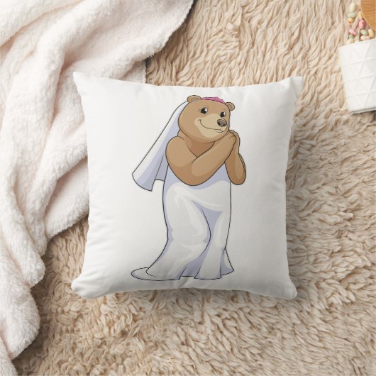 Bruid met sluier kussen (Deken)